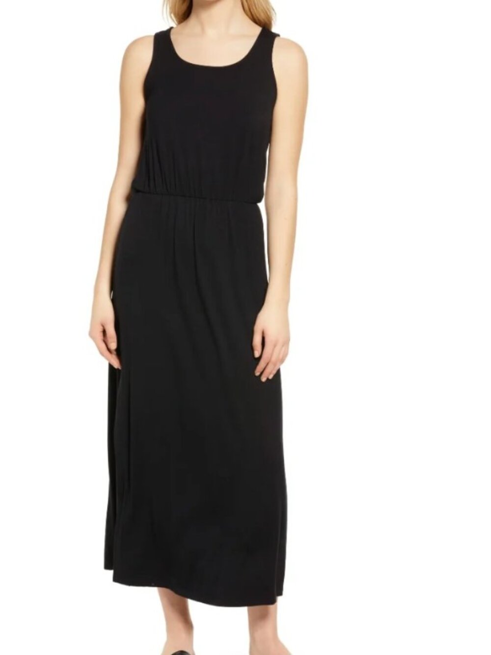 Caslon Black Sleeveless Knit Jersey Maxi Dress Size M NWT